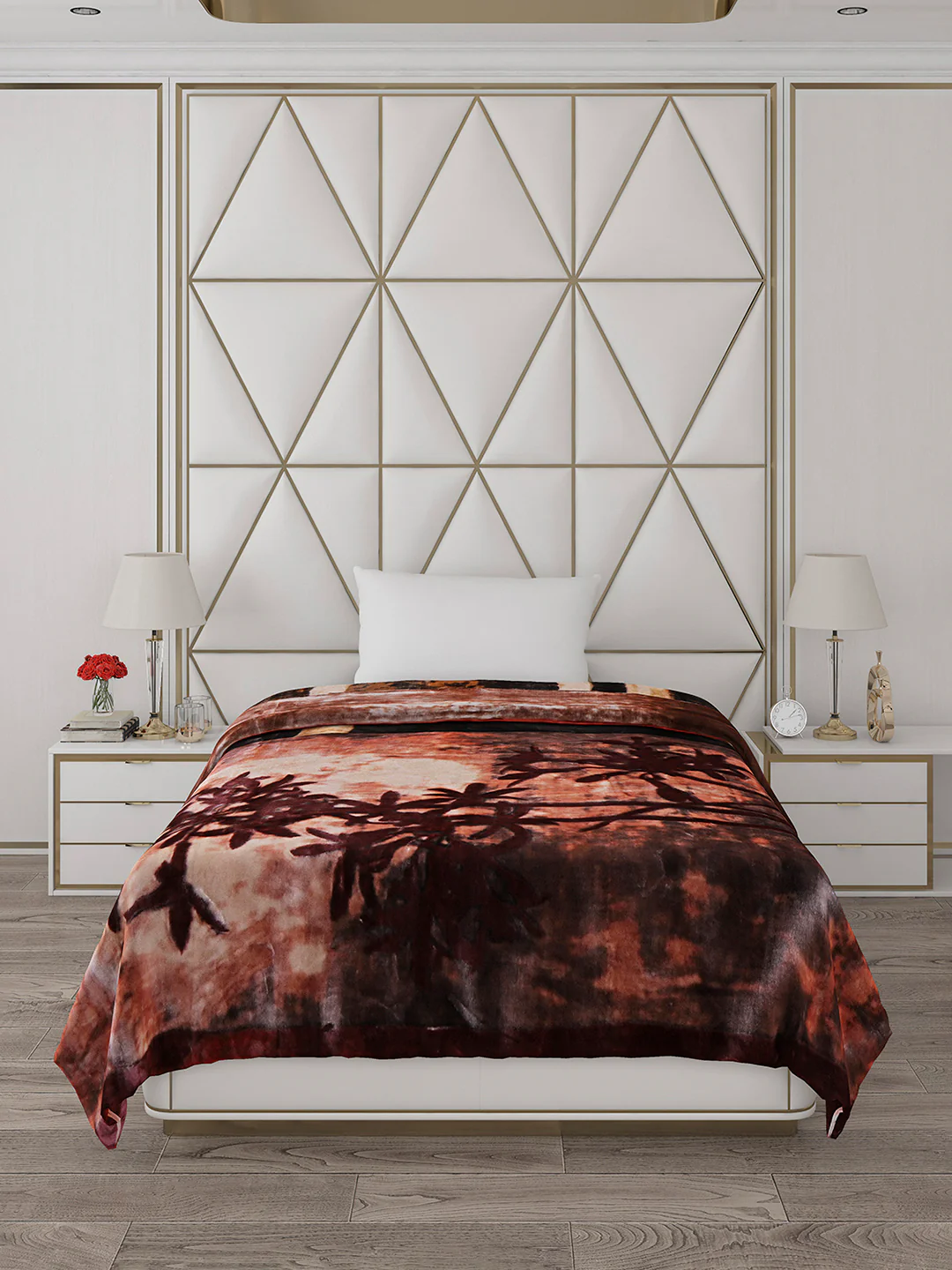Printed Single Bed 1051 GSM Blanket Pearl 2 Ply (Weight 3.7 kg) - Image 2