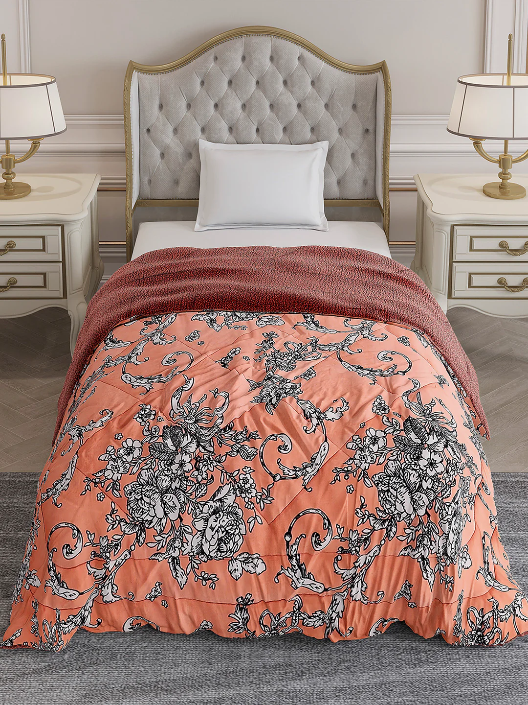 Printed Single Bed 1114 GSM Comforter for Winter - (Nixie) - Image 3