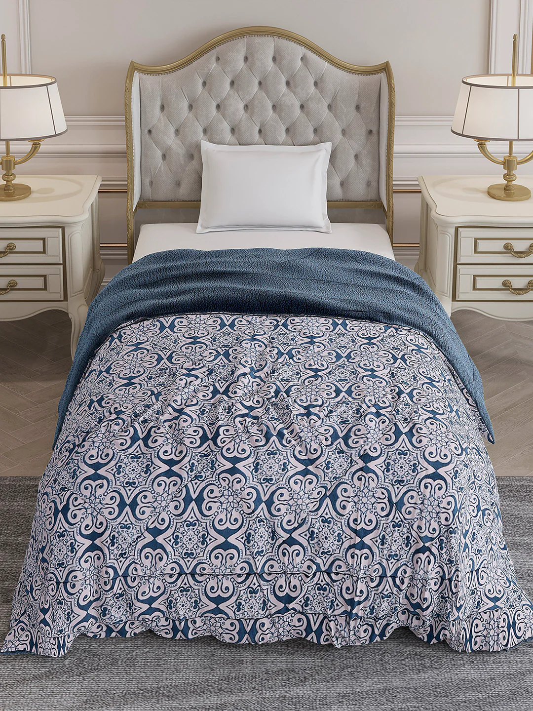 Printed Single Bed 1114 GSM Comforter for Winter - (Nixie) - Image 3