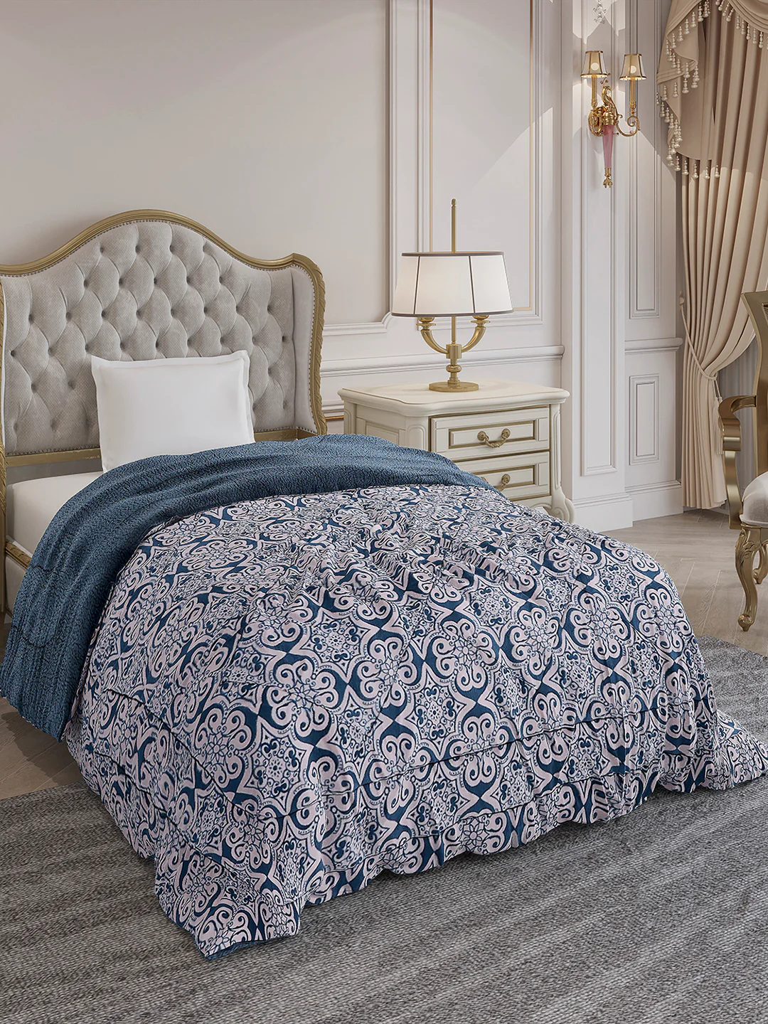 Printed Single Bed 1114 GSM Comforter for Winter - (Nixie) - Image 4