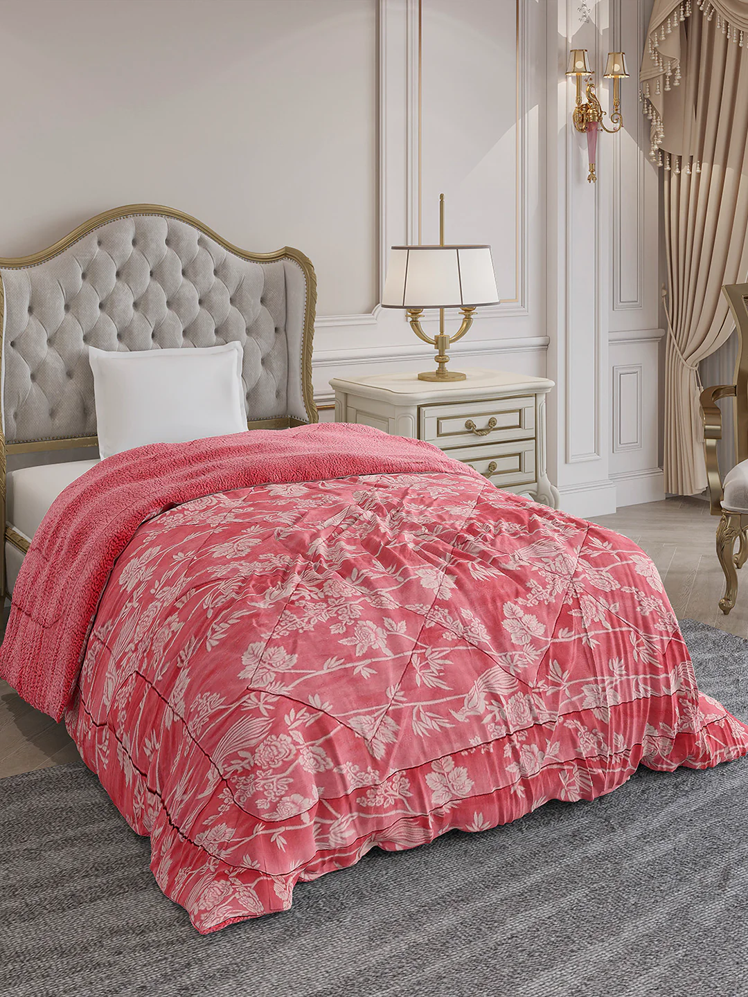Printed Single Bed 1114 GSM Comforter for Winter - (Nixie) - Image 4