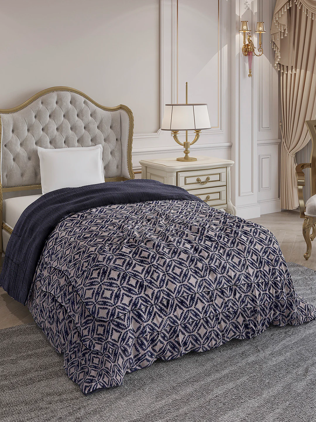 Printed Single Bed 1114 GSM Comforter for Winter - (Nixie) - Image 4
