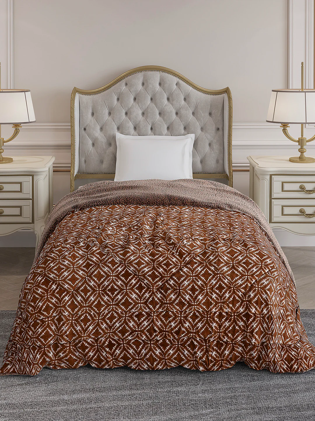Printed Single Bed 1114 GSM Comforter for Winter - (Nixie) - Image 2