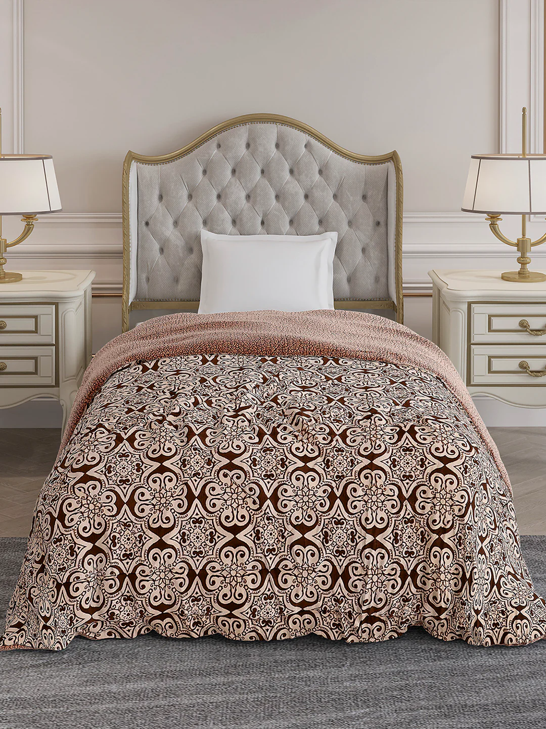 Printed Single Bed 1114 GSM Comforter for Winter - (Nixie) - Image 2