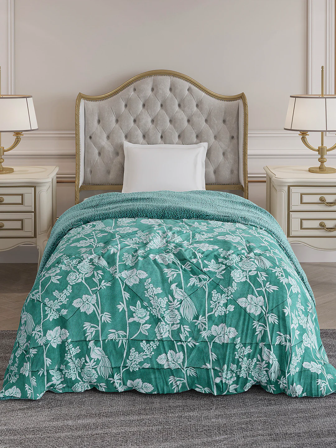 Printed Single Bed 1114 GSM Comforter for Winter - (Nixie) - Image 2