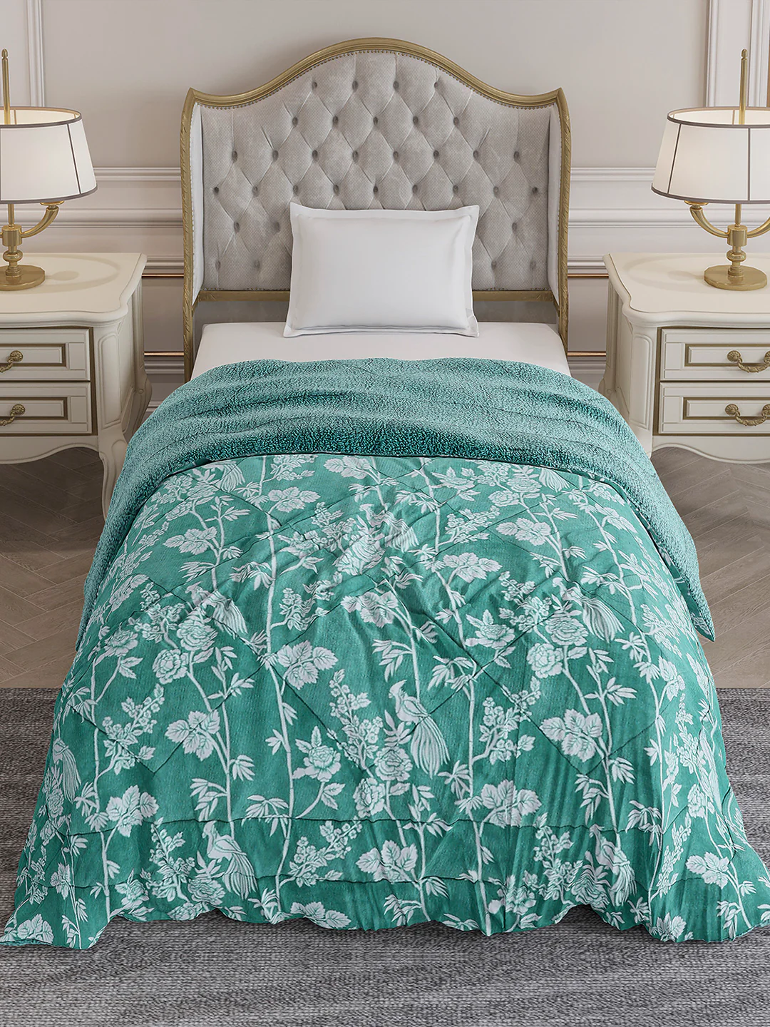 Printed Single Bed 1114 GSM Comforter for Winter - (Nixie) - Image 3