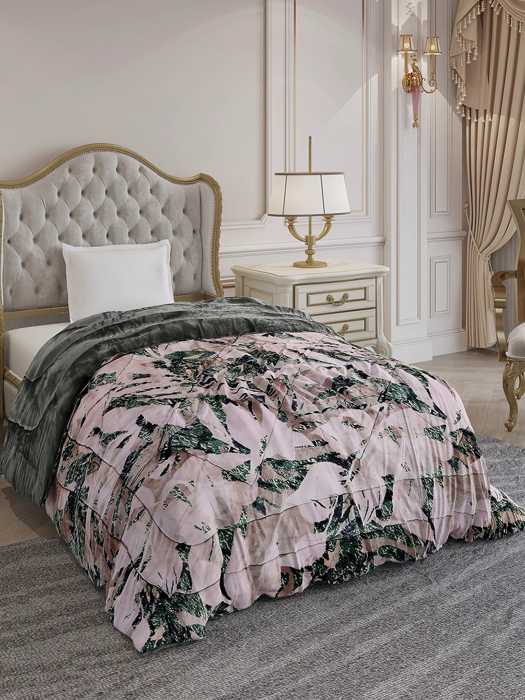 Printed Single Bed 1155 GSM Comforter for Winter - (Dixie) - Image 4