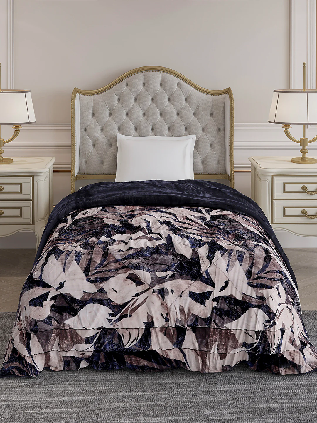 Printed Single Bed 1155 GSM Comforter for Winter - (Dixie) - Image 2