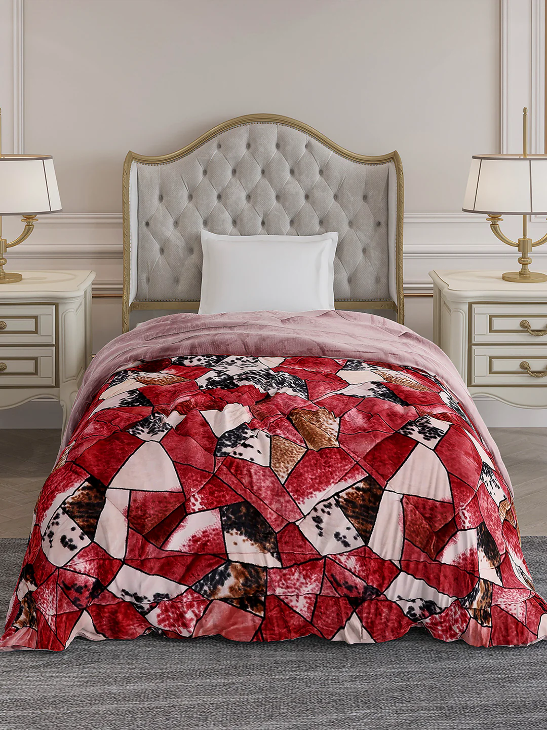 Printed Single Bed 1155 GSM Comforter for Winter - (Dixie) - Image 2