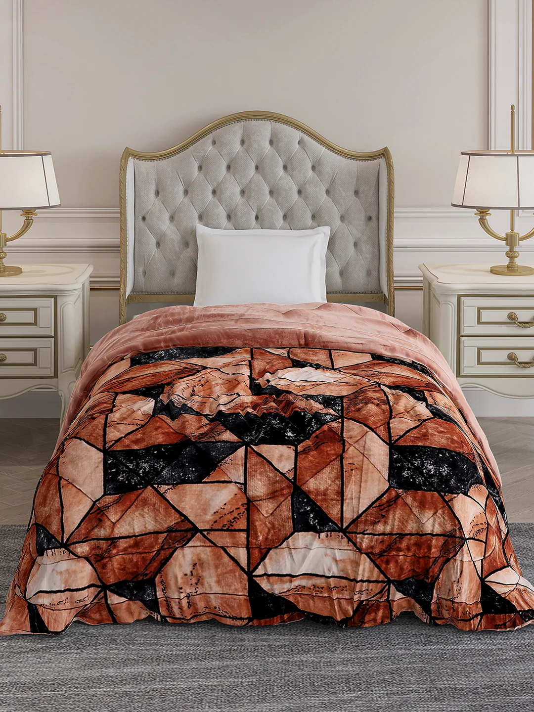 Printed Single Bed 1155 GSM Comforter for Winter - (Dixie) - Image 2