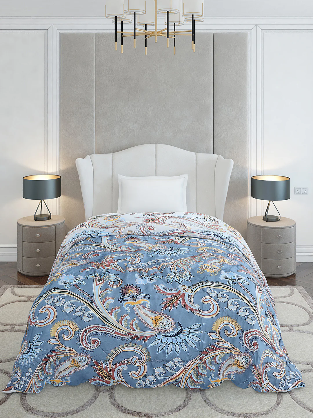 Printed Single Bed 120 GSM Comforter for AC Room - (Marvla) - Image 2
