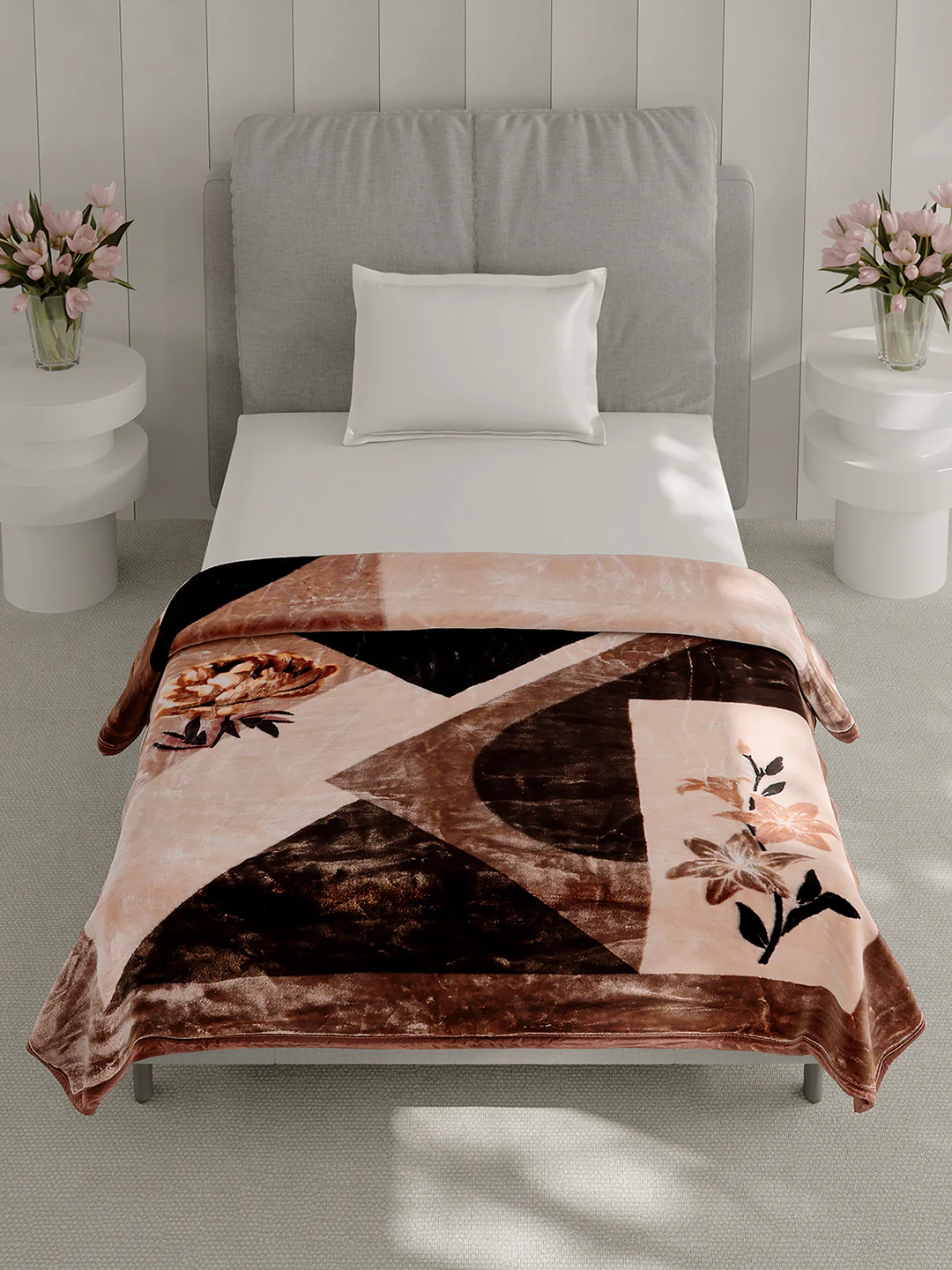 Printed Single Bed 2 Ply, 895 GSM Blanket for Heavy Winter - (Lavish Pvc) - Image 3