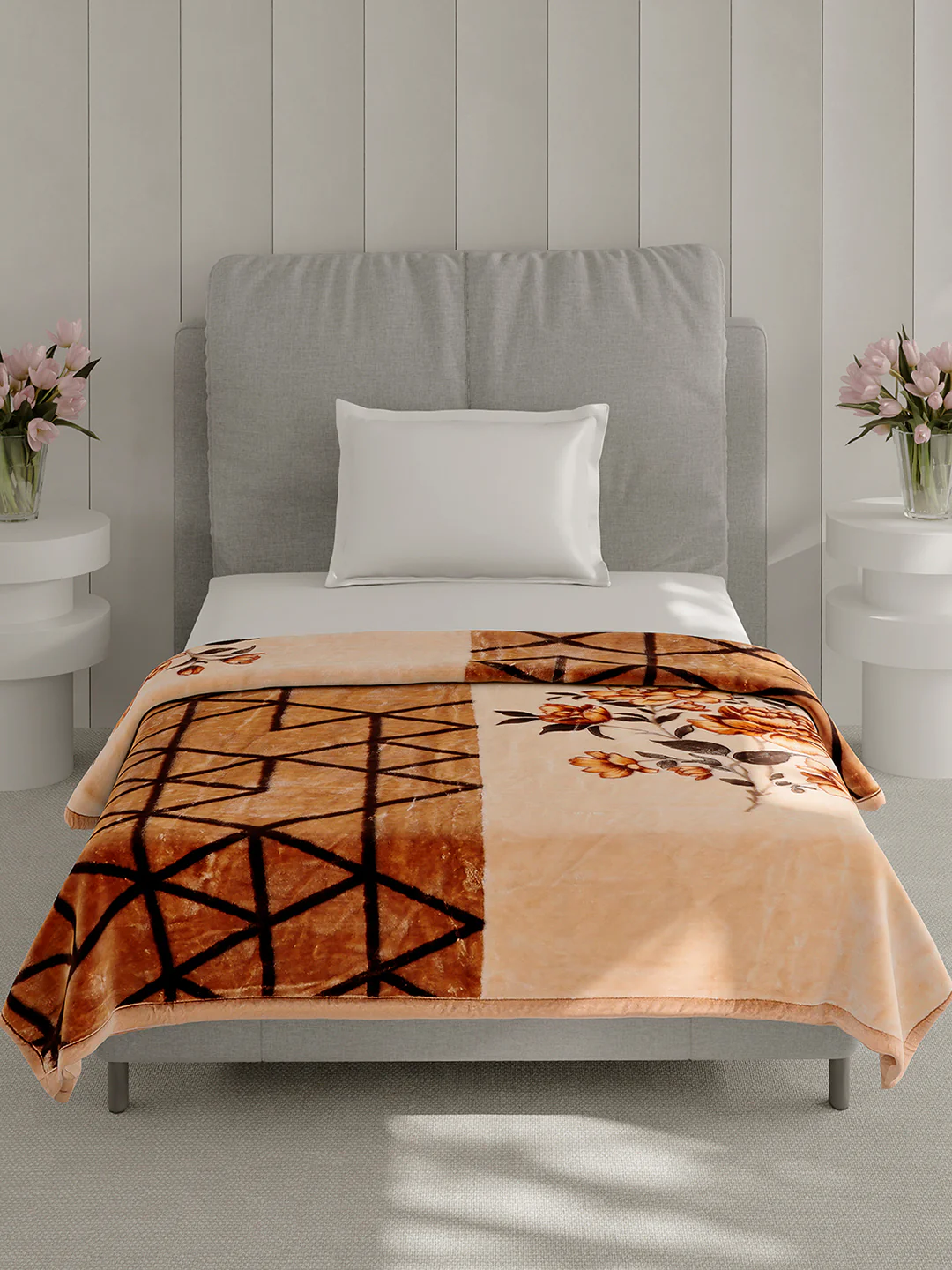 Printed Single Bed 2 Ply, 895 GSM Blanket for Heavy Winter - (Lavish Pvc) - Image 2
