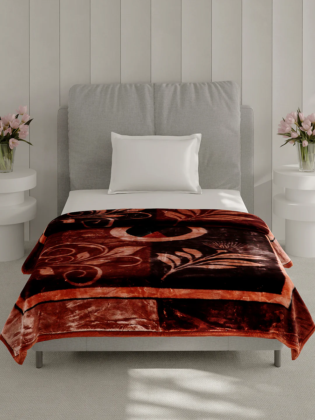 Printed Single Bed 2 Ply, 895 GSM Blanket for Heavy Winter - (Lavish Pvc) - Image 2