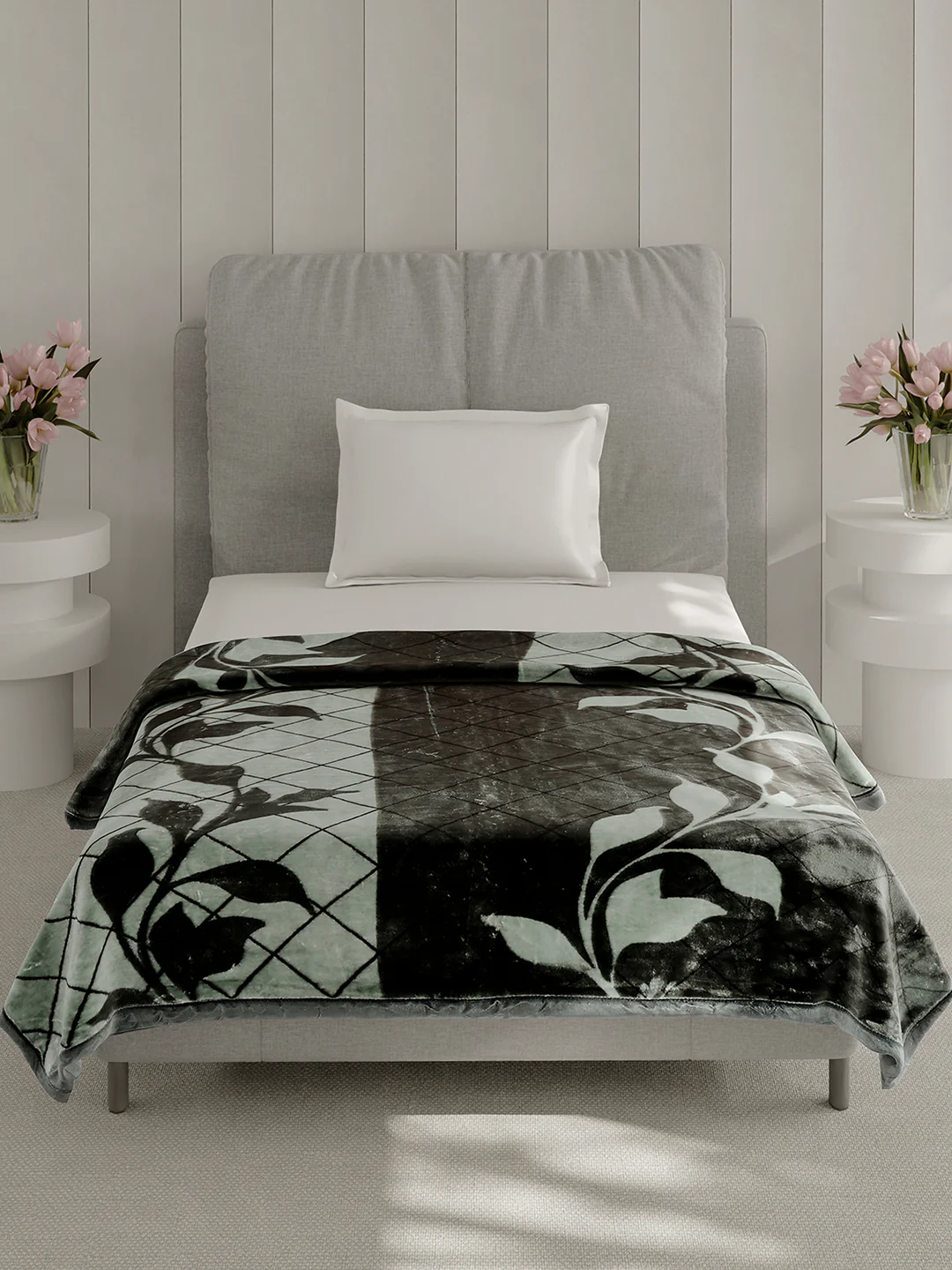 Printed Single Bed 2 Ply, 895 GSM Blanket for Heavy Winter - (Lavish Pvc) - Image 2