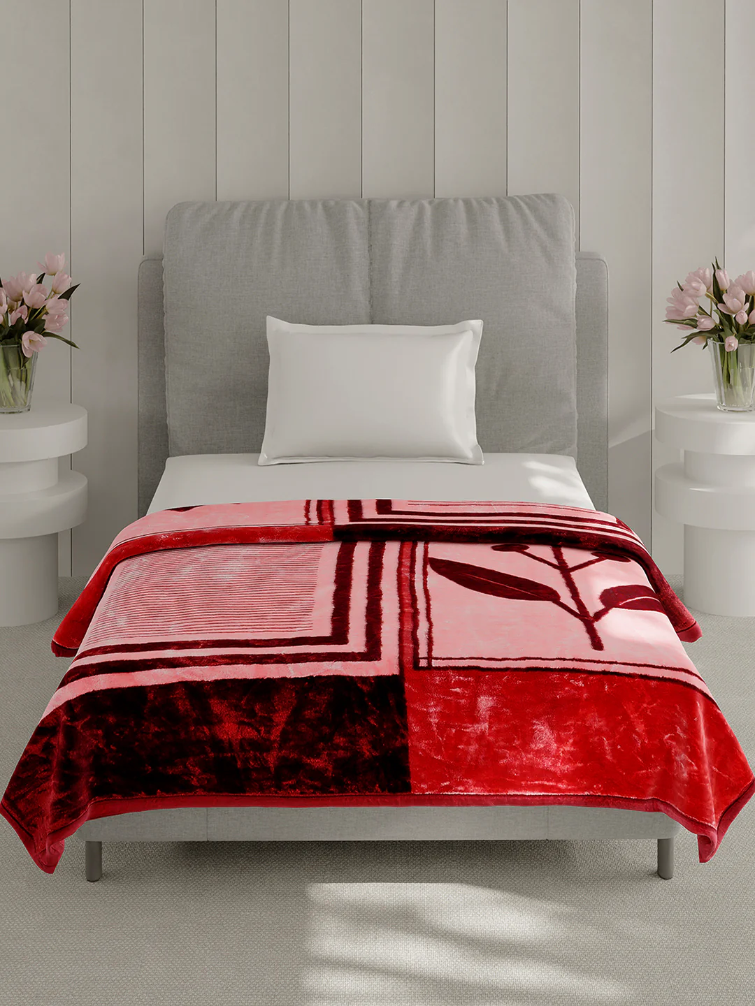 Printed Single Bed 2 Ply, 895 GSM Blanket for Heavy Winter - (Lavish Pvc) - Image 2
