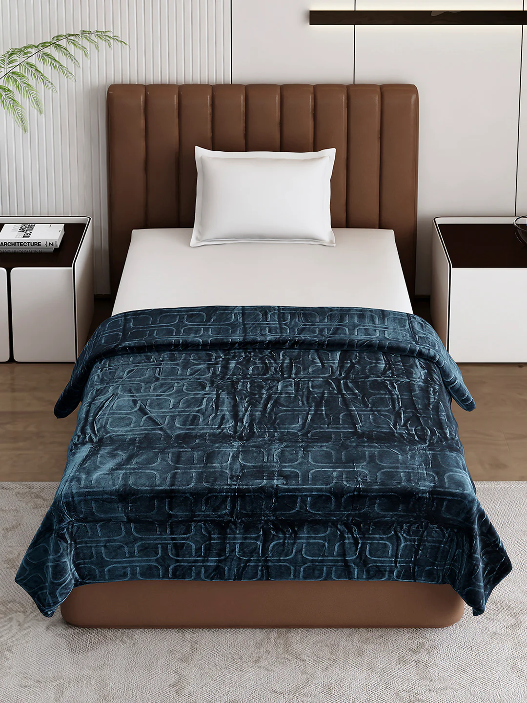 Printed Single Bed 210 GSM Blanket for AC Room - (Terra) - Image 2