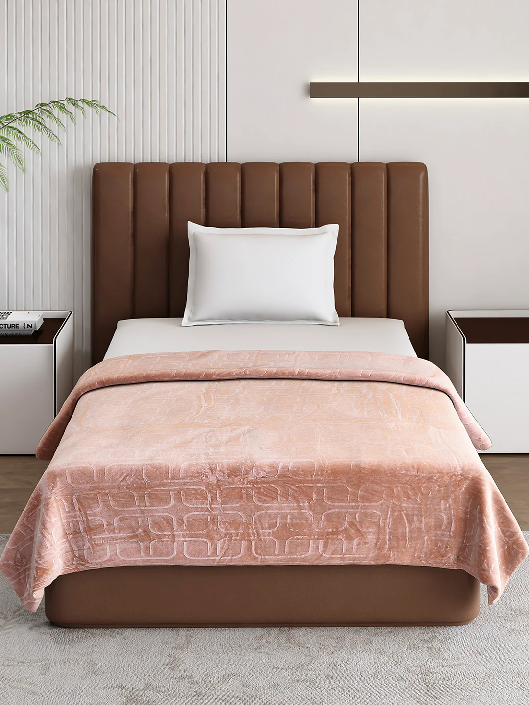 Printed Single Bed 210 GSM Blanket for AC Room - (Terra) - Image 3