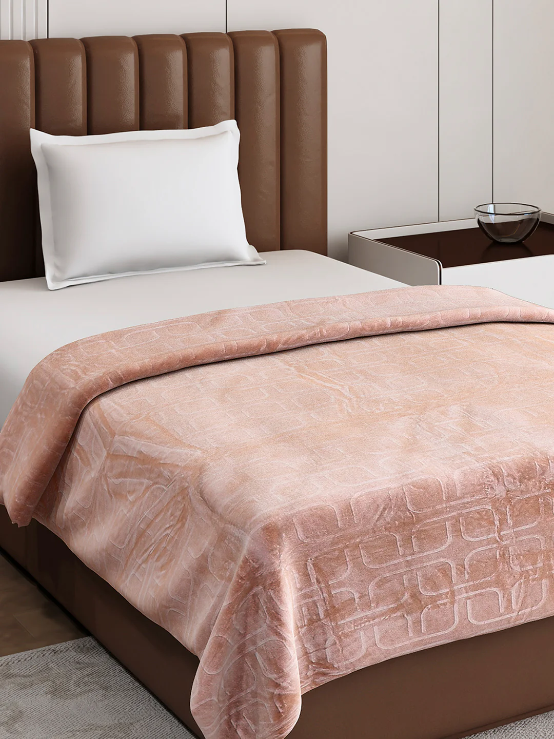 Printed Single Bed 210 GSM Blanket for AC Room - (Terra) - Image 4