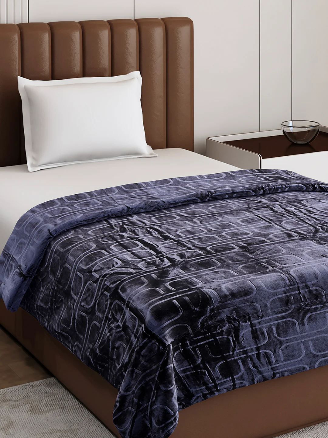 Printed Single Bed 210 GSM Blanket for AC Room - (Terra) - Image 4