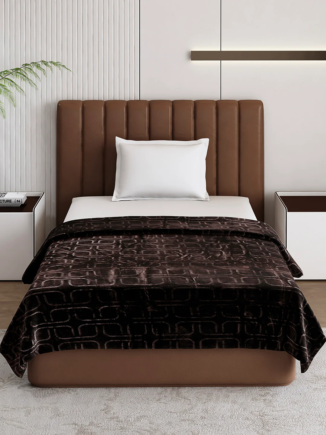 Printed Single Bed 210 GSM Blanket for AC Room - (Terra) - Image 3