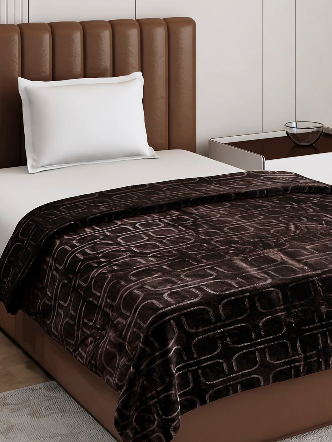 Printed Single Bed 210 GSM Blanket for AC Room - (Terra) - Image 4