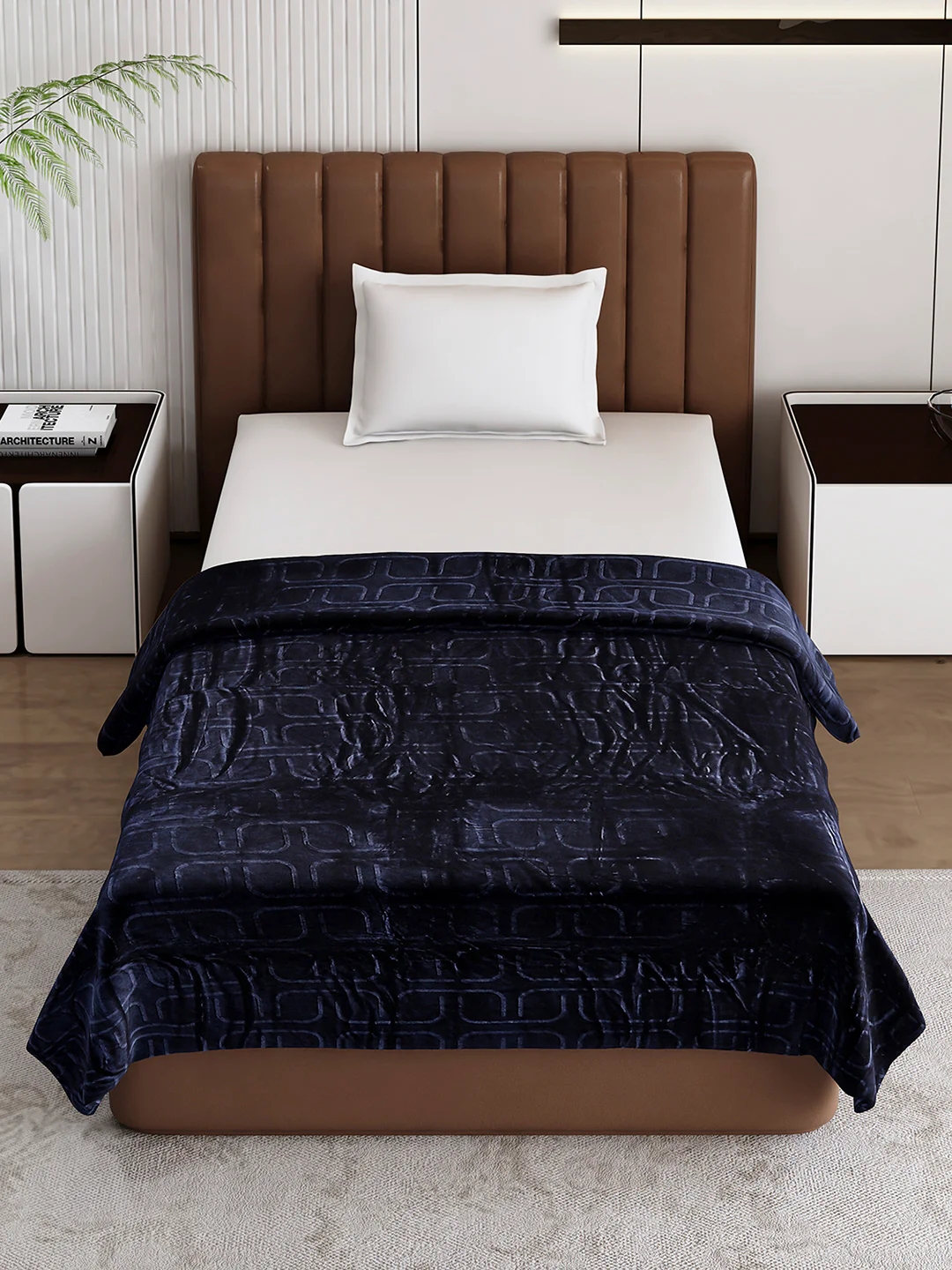 Printed Single Bed 210 GSM Blanket for AC Room - (Terra) - Image 2