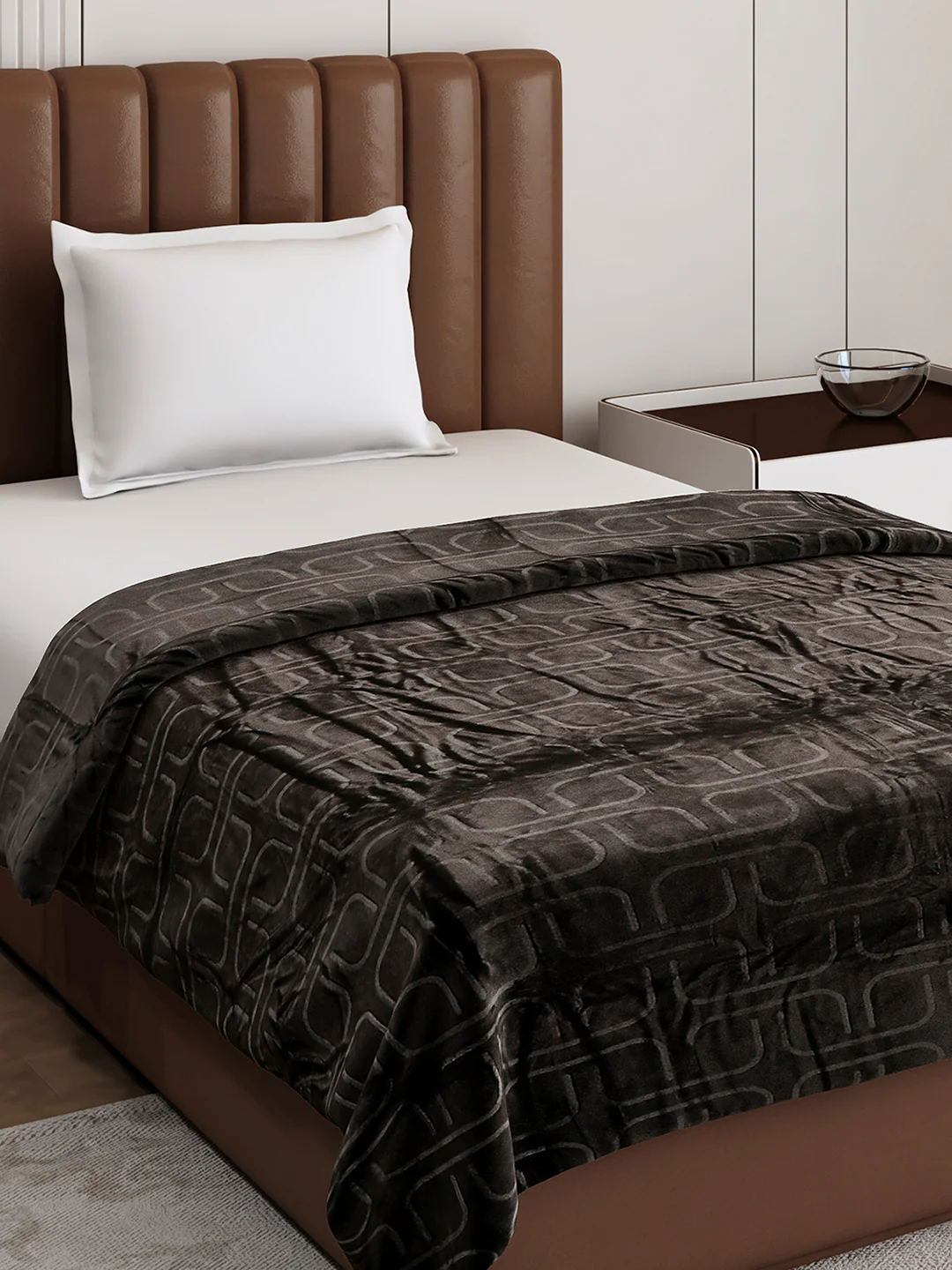 Printed Single Bed 210 GSM Blanket for AC Room - (Terra) - Image 4