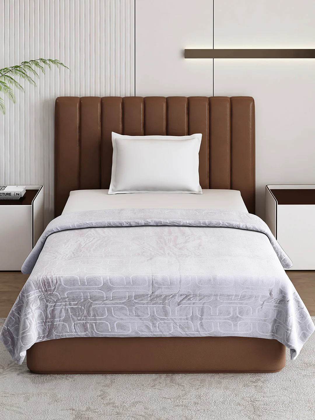 Printed Single Bed 210 GSM Blanket for AC Room - (Terra) - Image 3