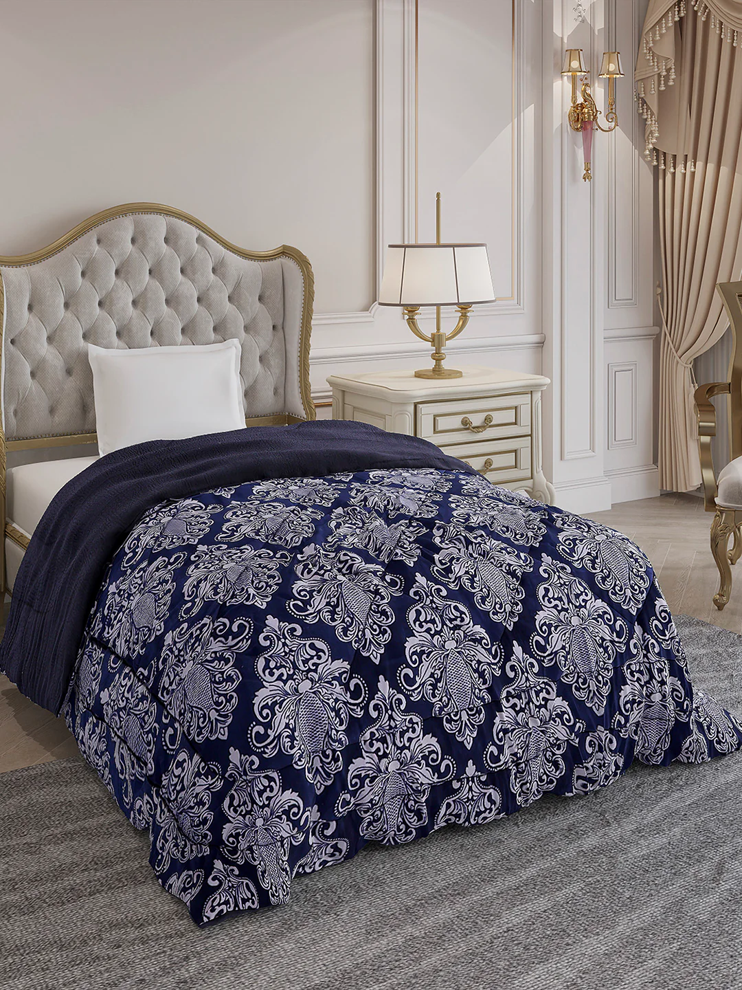 Printed Single Bed 210 GSM Comforter for Mild Winter (Nixie), Weight 660 gm - Image 4