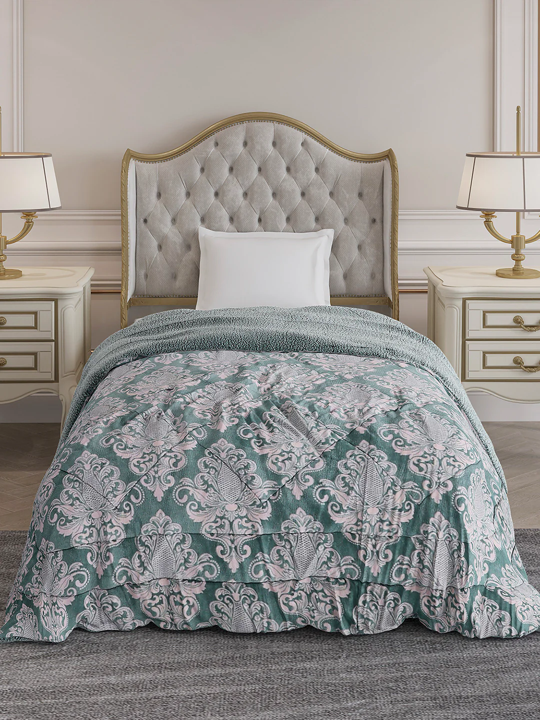 Printed Single Bed 210 GSM Comforter for Mild Winter (Nixie), Weight 660 gm - Image 2