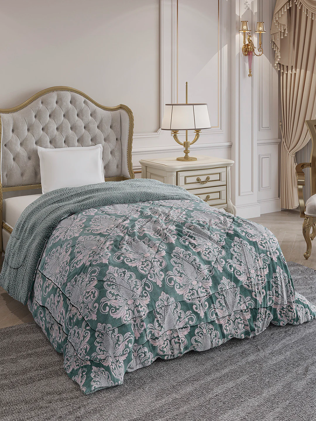 Printed Single Bed 210 GSM Comforter for Mild Winter (Nixie), Weight 660 gm - Image 4