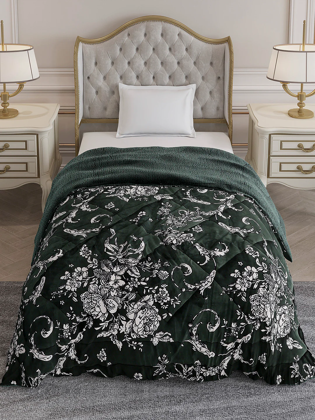 Printed Single Bed 210 GSM Comforter for Mild Winter (Nixie), Weight 660 gm - Image 3