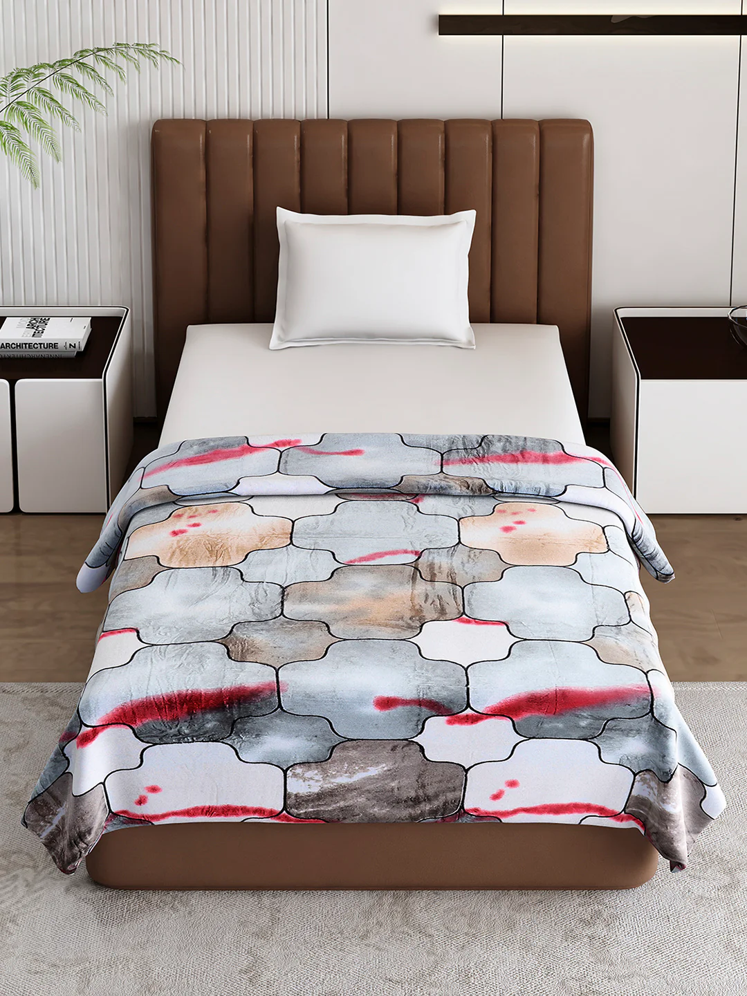Printed Single Bed 233 GSM Blanket for AC Room - (Fuzzy) - Image 2