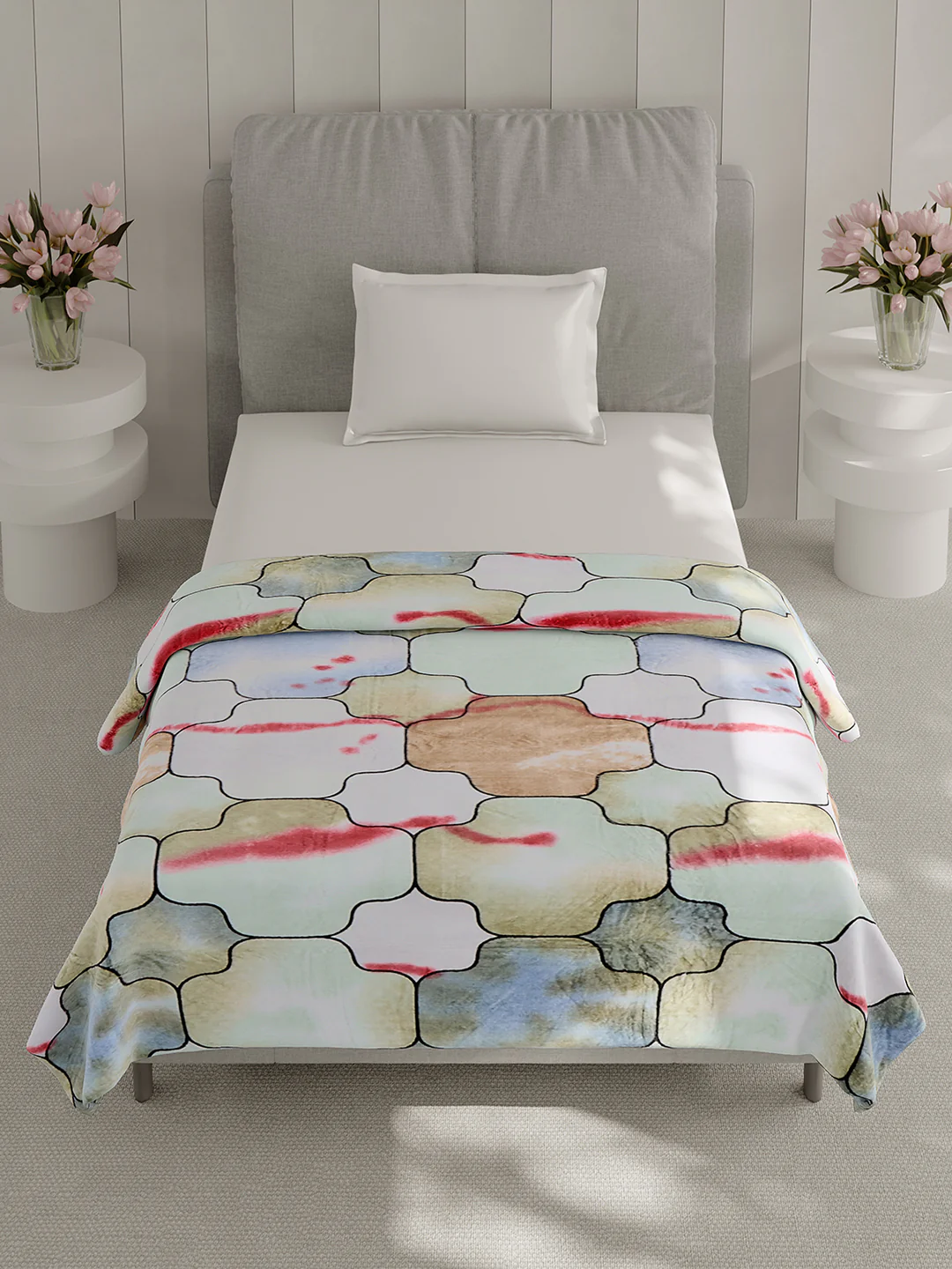 Printed Single Bed 240 GSM Blanket for AC Room - (Fuzzy) - Image 2