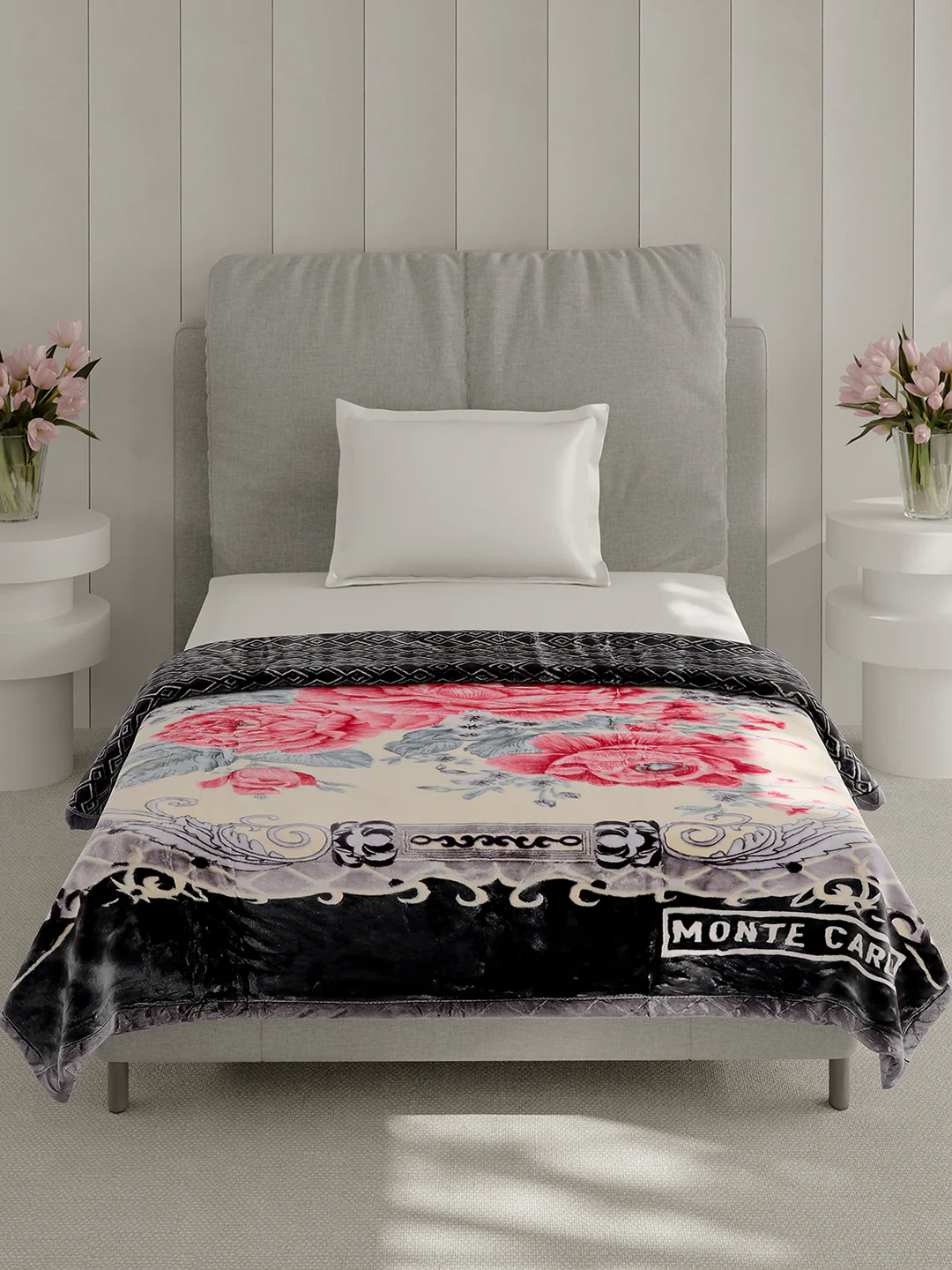 Printed Single Bed 3 Ply, 909 GSM Blanket for Heavy Winter - (Umang) - Image 2