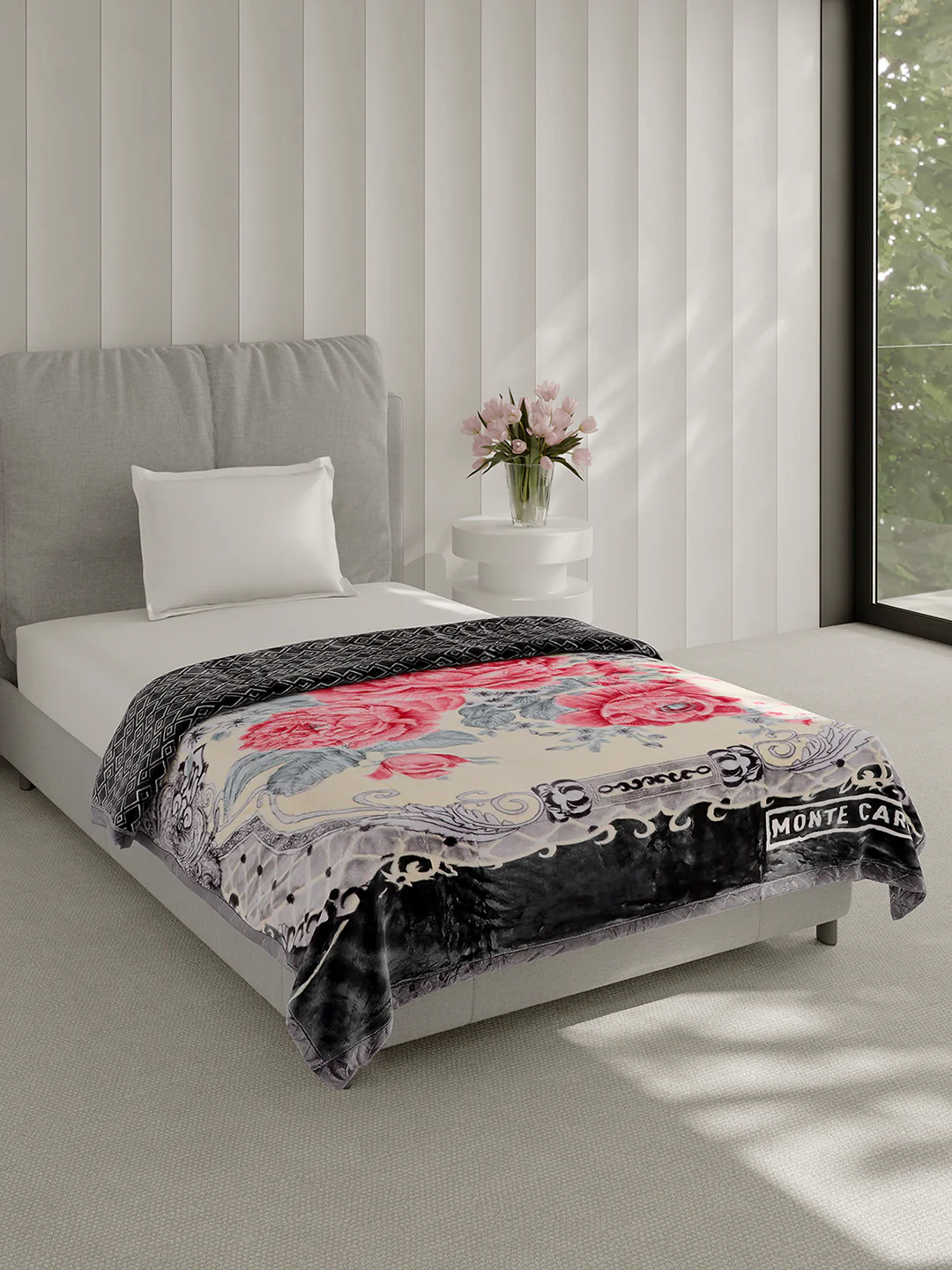 Printed Single Bed 3 Ply, 909 GSM Blanket for Heavy Winter - (Umang) - Image 4