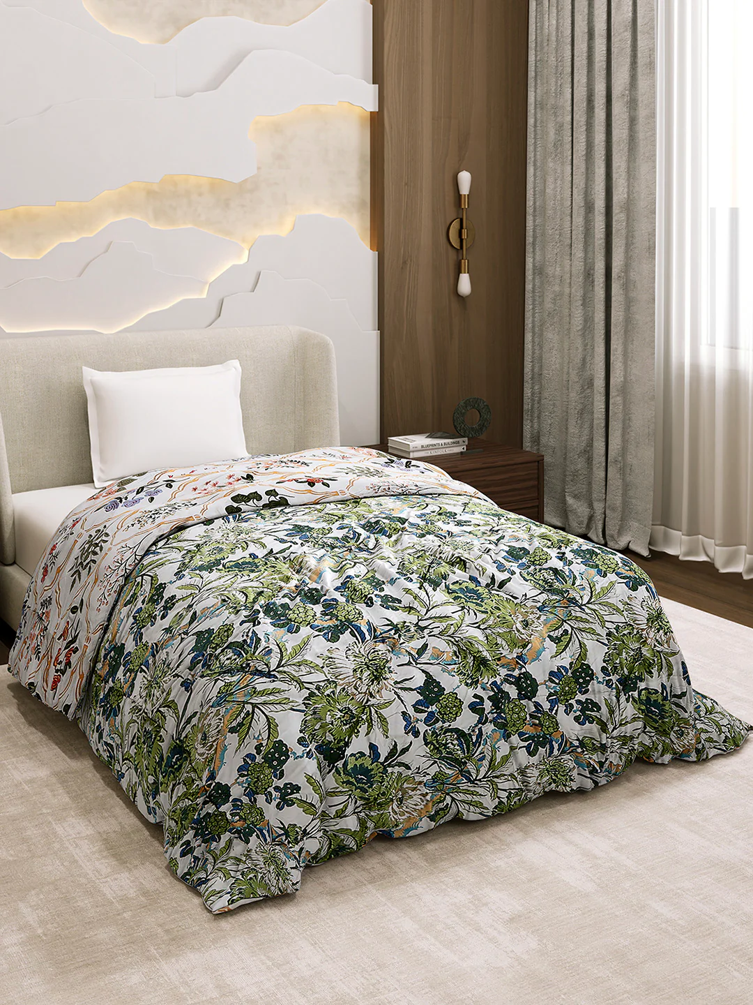 Printed Single Bed 3 Ply Comforter for AC Room - (Marvella) - Image 5
