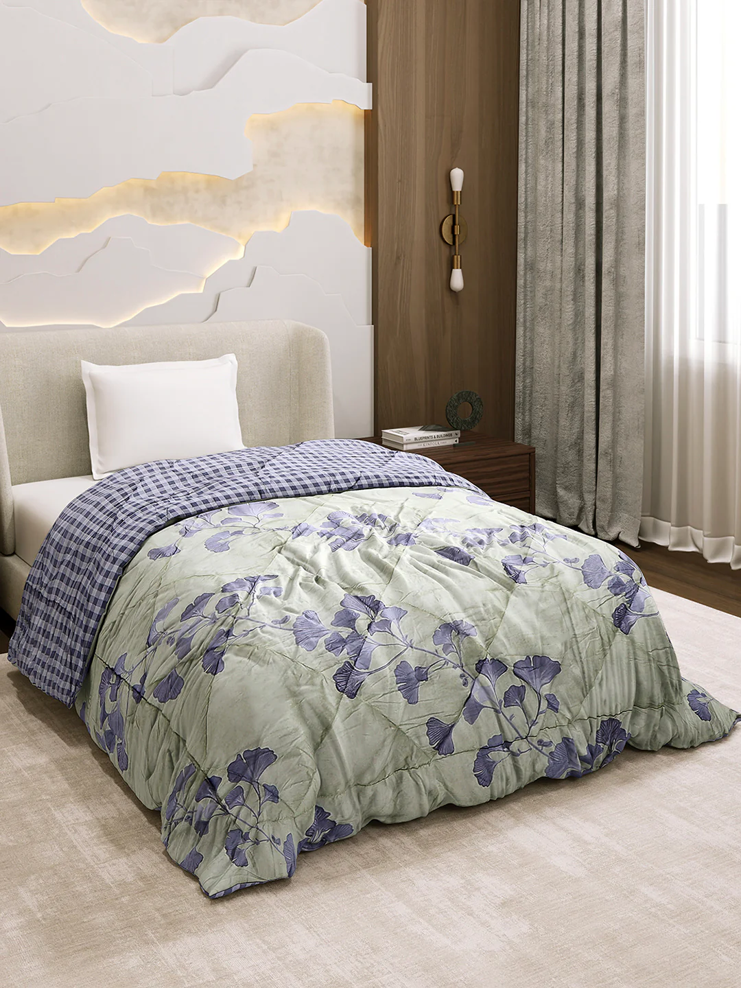 Printed Single Bed 3 Ply Comforter for AC Room - (Marvella) - Image 4