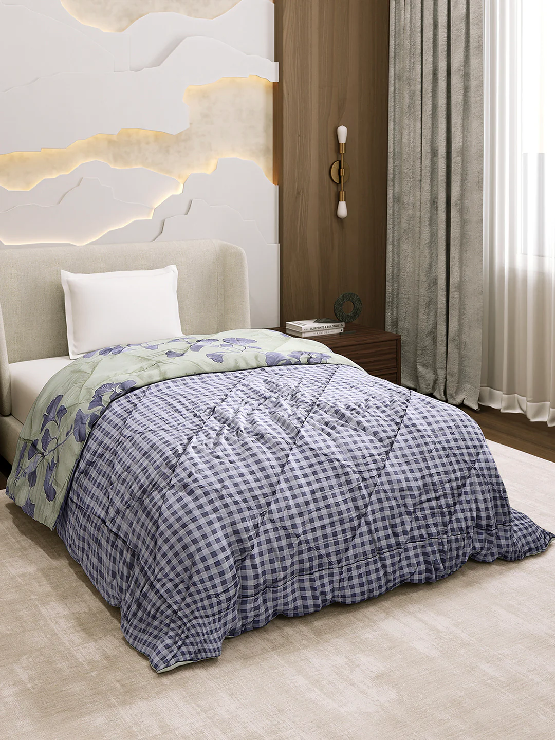 Printed Single Bed 3 Ply Comforter for AC Room - (Marvella) - Image 5
