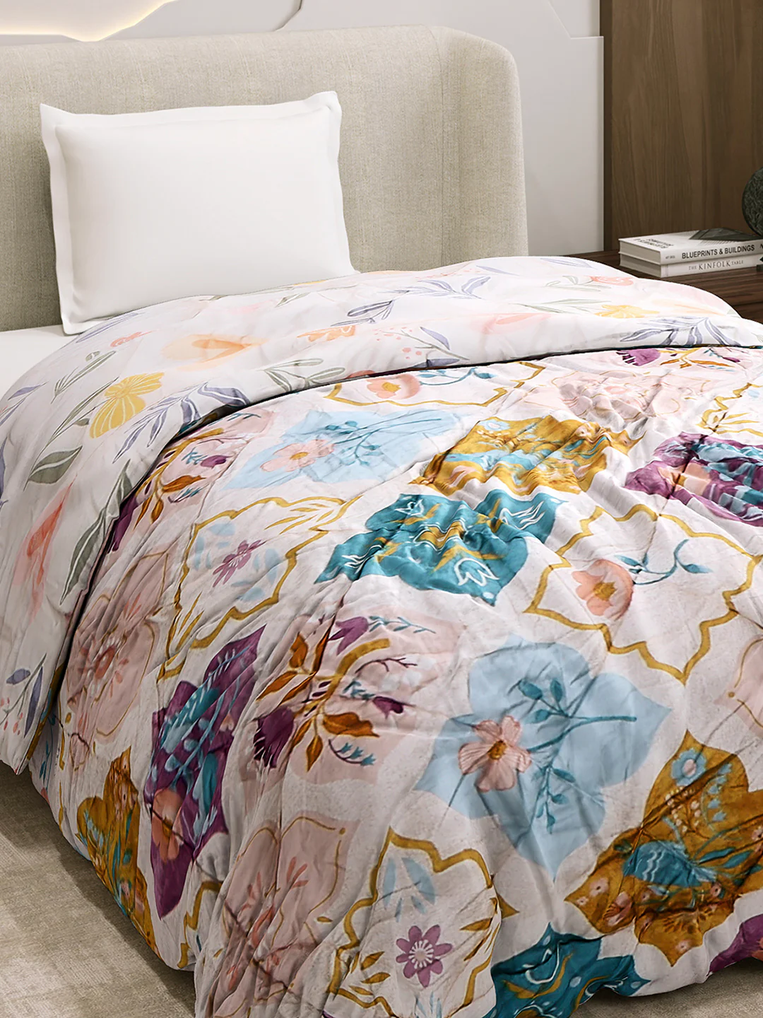Printed Single Bed 3 Ply Comforter for AC Room - (Marvella) - Image 6