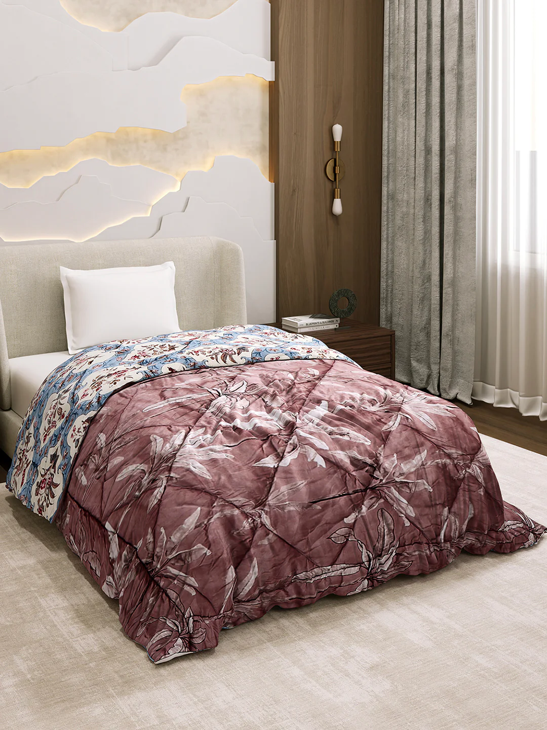 Printed Single Bed 3 Ply Comforter for AC Room - (Marvella) - Image 4