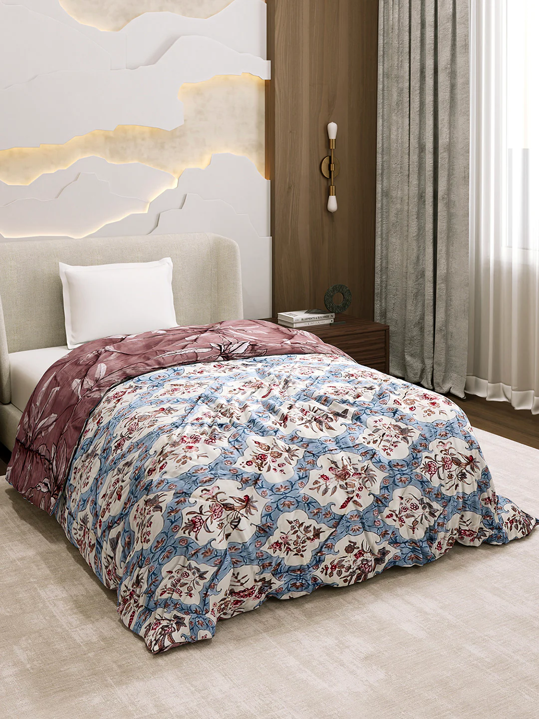 Printed Single Bed 3 Ply Comforter for AC Room - (Marvella) - Image 5