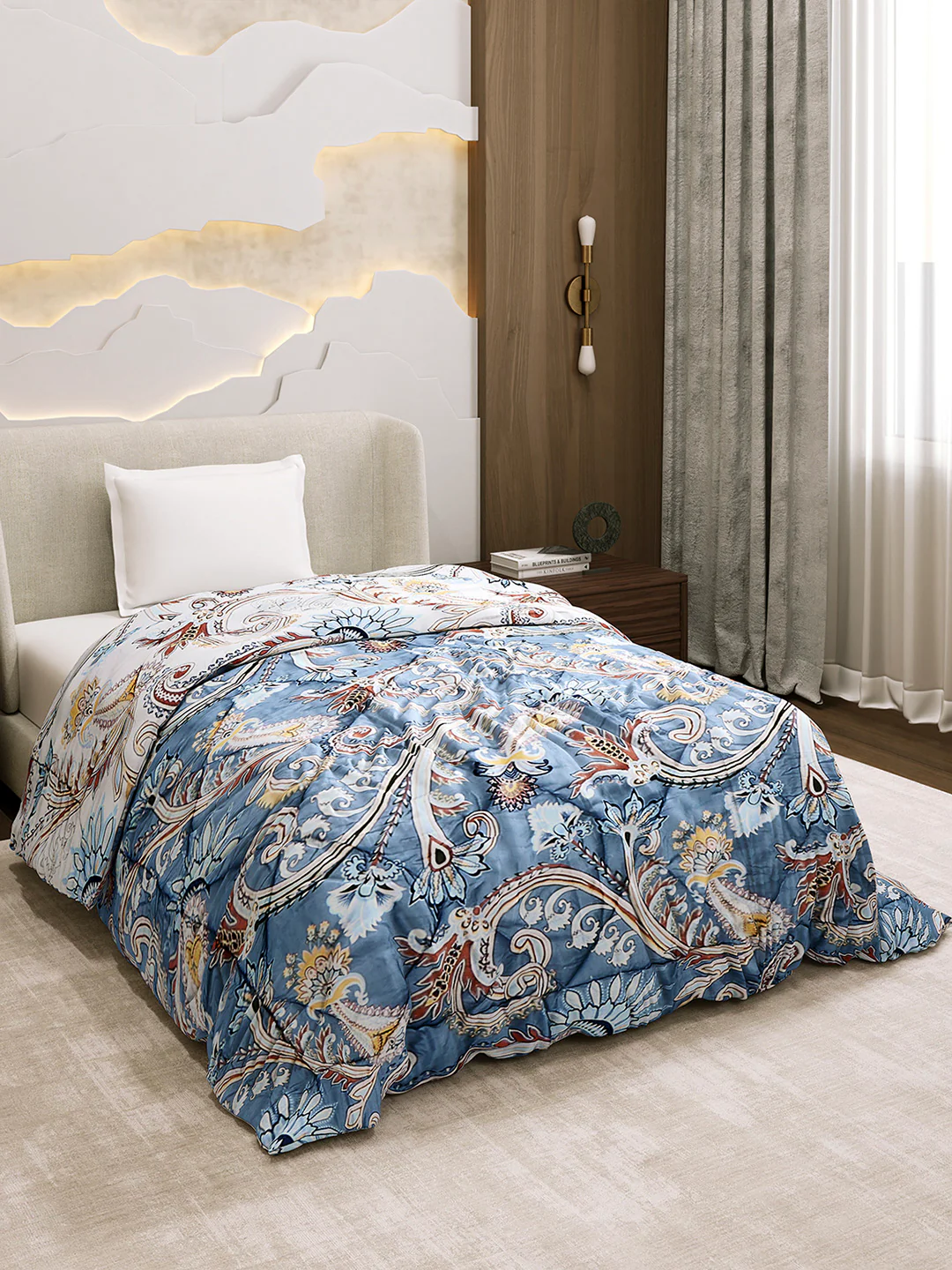 Printed Single Bed 3 Ply Comforter for AC Room - (Marvella) - Image 4