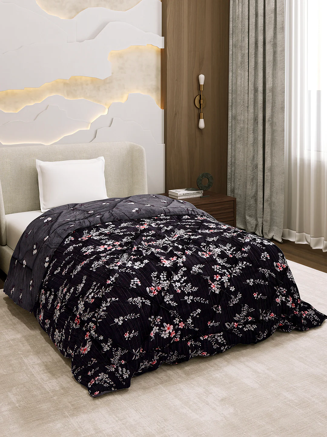 Printed Single Bed 3 Ply Comforter for AC Room - (Marvella) - Image 4