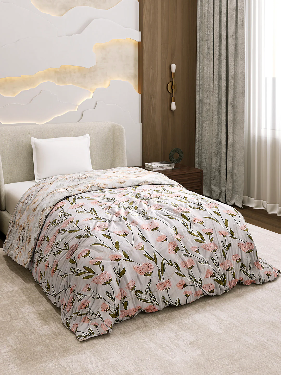 Printed Single Bed 3 Ply Comforter for AC Room - (Marvella) - Image 5