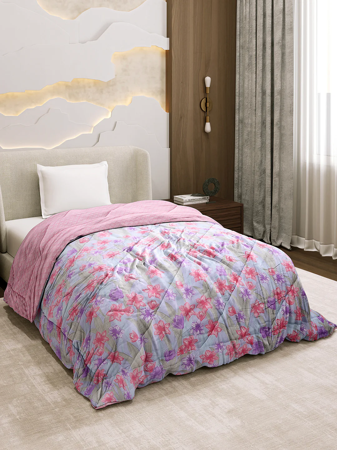 Printed Single Bed 3 Ply Comforter for AC Room - (Marvella) - Image 4