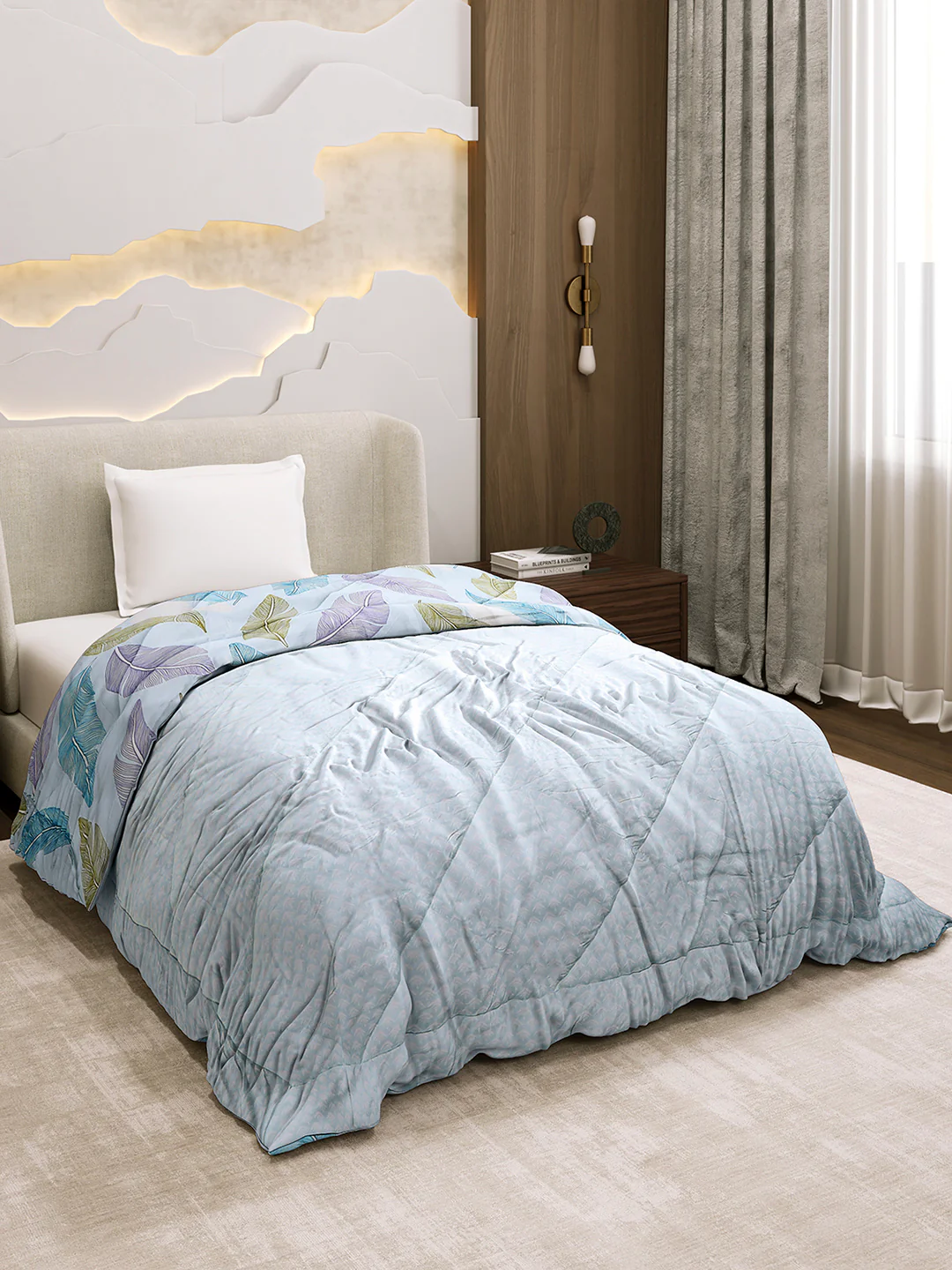 Printed Single Bed 3 Ply Comforter for AC Room - (Marvella) - Image 5