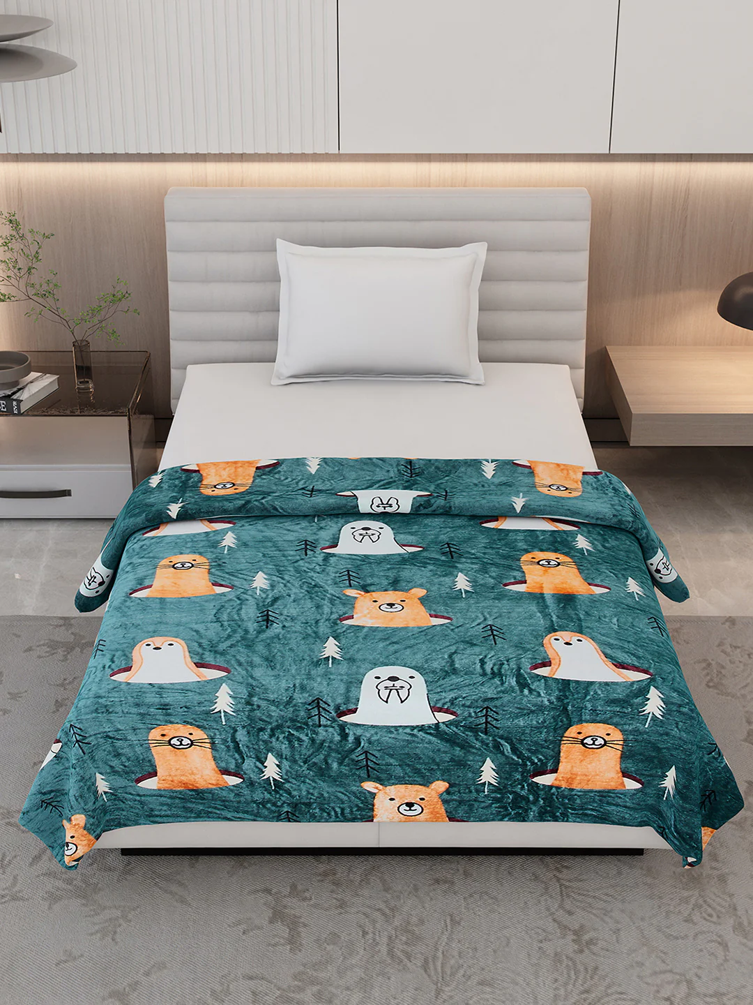 Printed Single Bed 300 GSM Blanket for AC Room - (Ellis) - Image 2