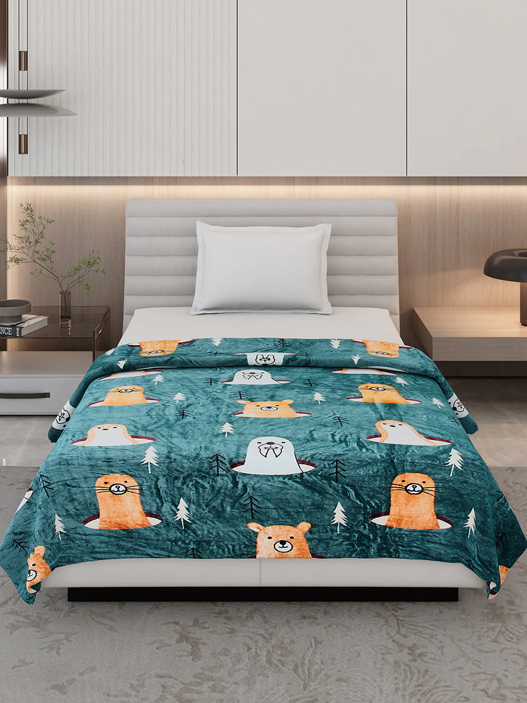 Printed Single Bed 300 GSM Blanket for AC Room - (Ellis) - Image 3